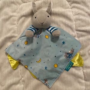 Goodnight Moon Bunny Rabbit Satin Plush Baby Lovey Security Blanket